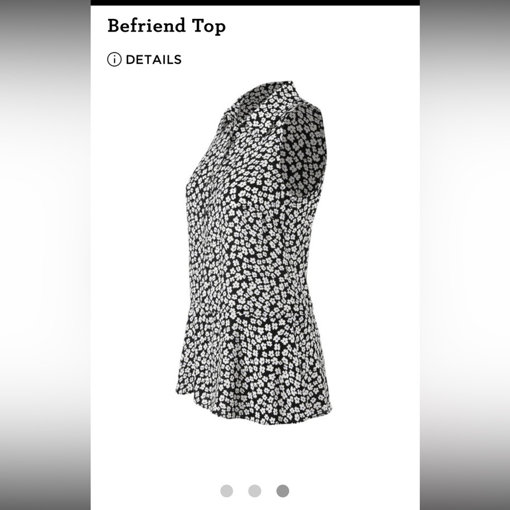 Cabi Befriend top black floral print size large